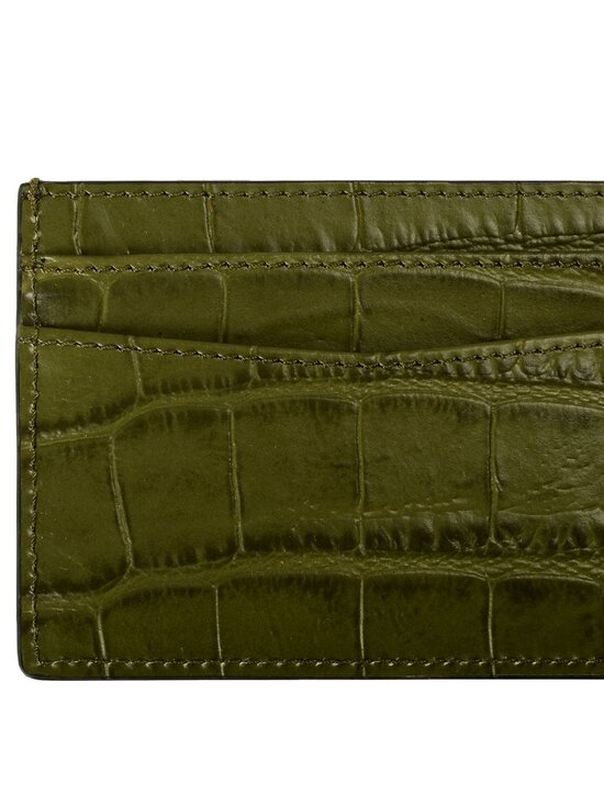 Versace Wallets for Women for sale | eBay Versace Olive Green Croc Print Leather Gold Medusa Head Card Case Holder